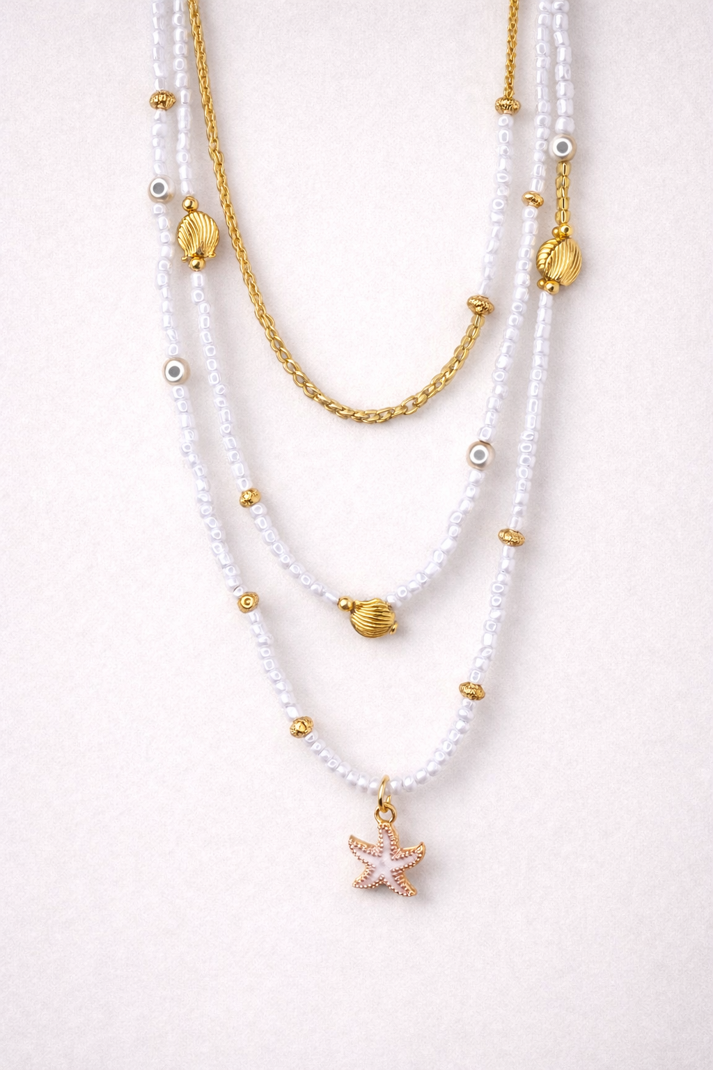 Collana Bianco Dorato