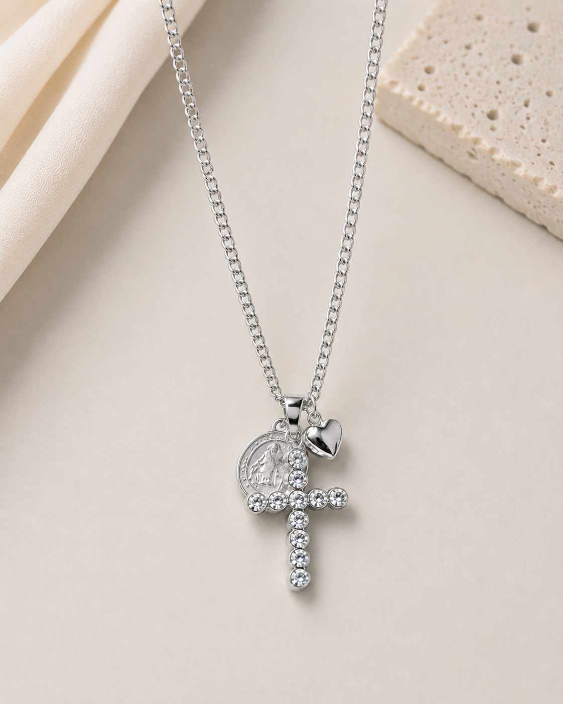 Collana faith silver
