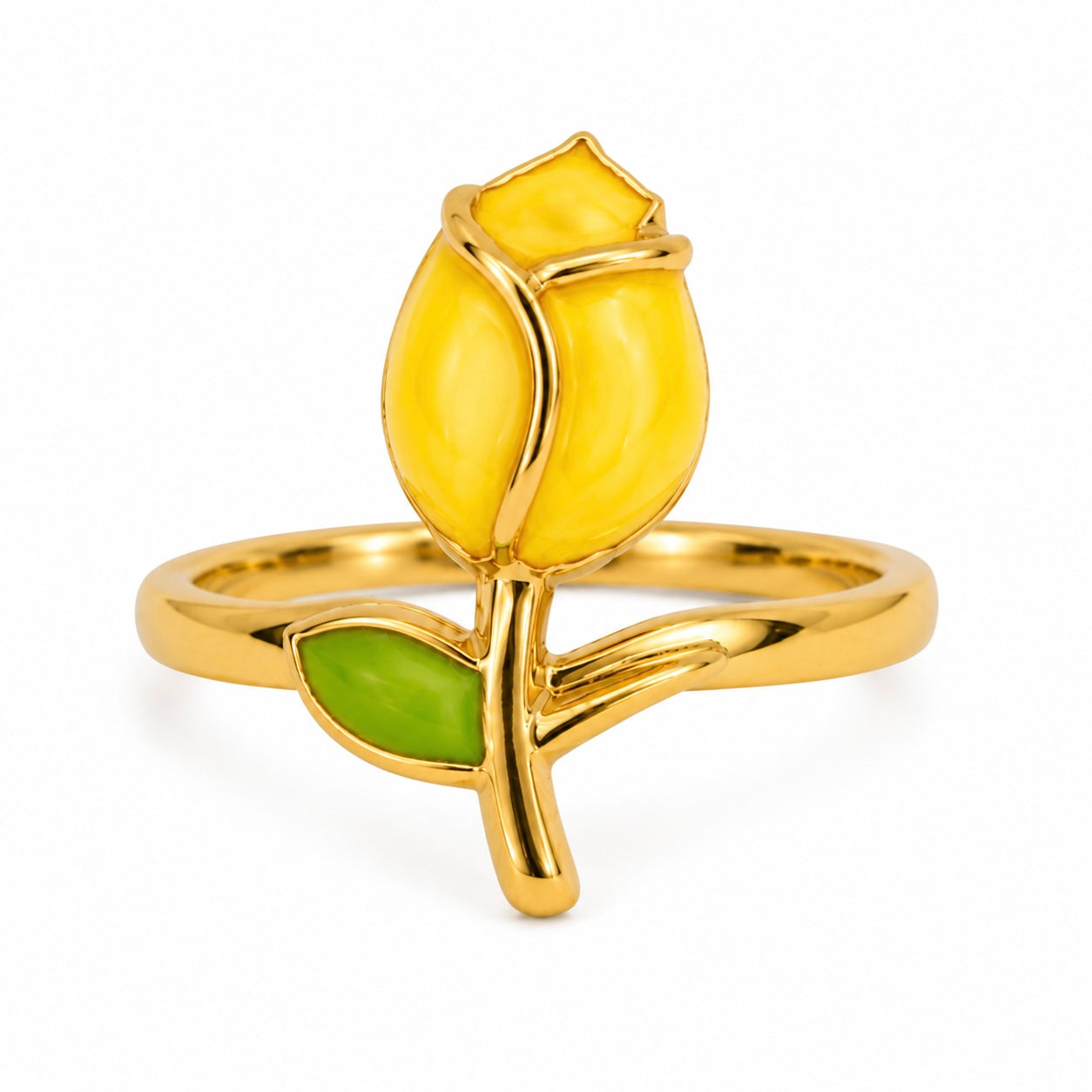 Anello tulipano giallo