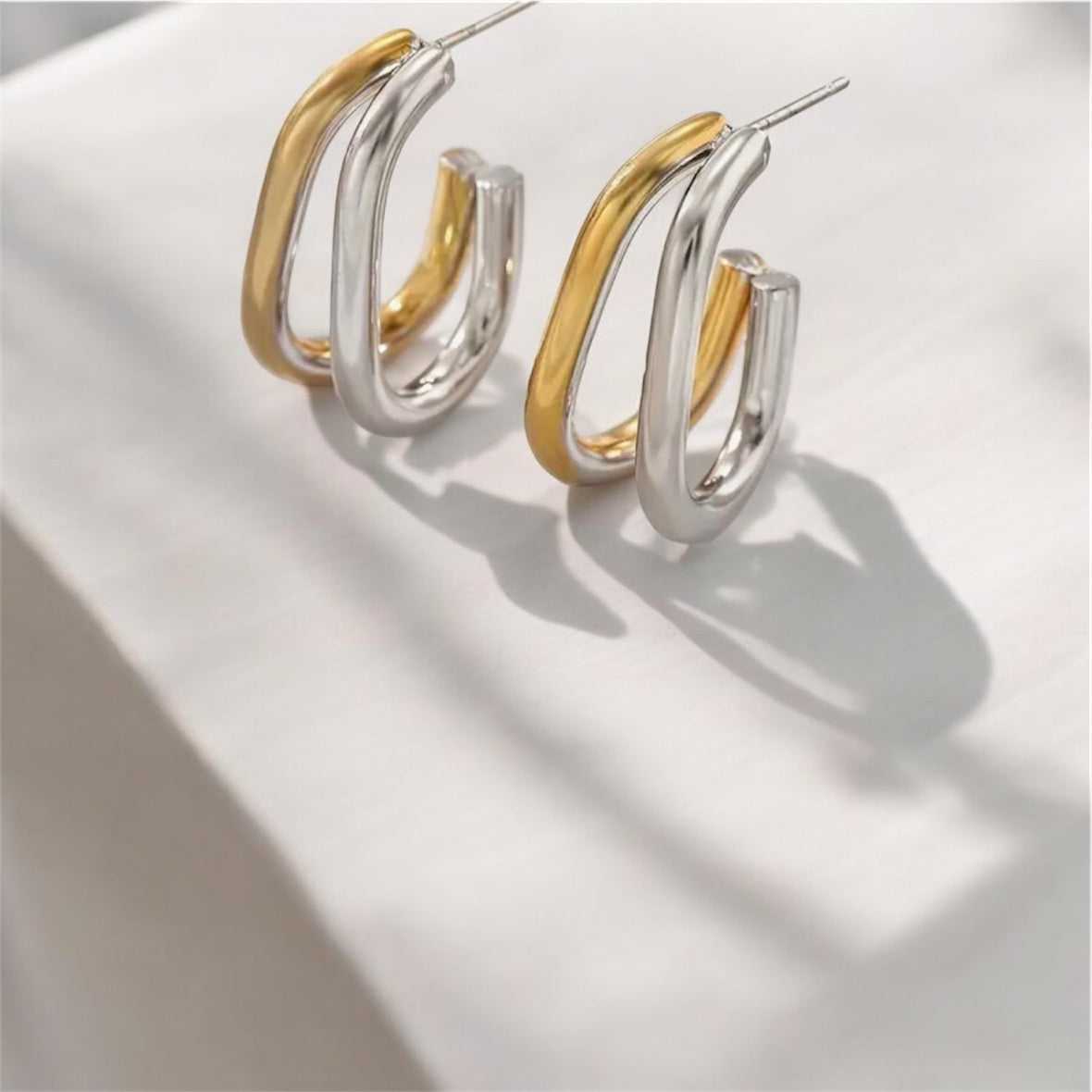 Orecchini Fusion Silver & Gold