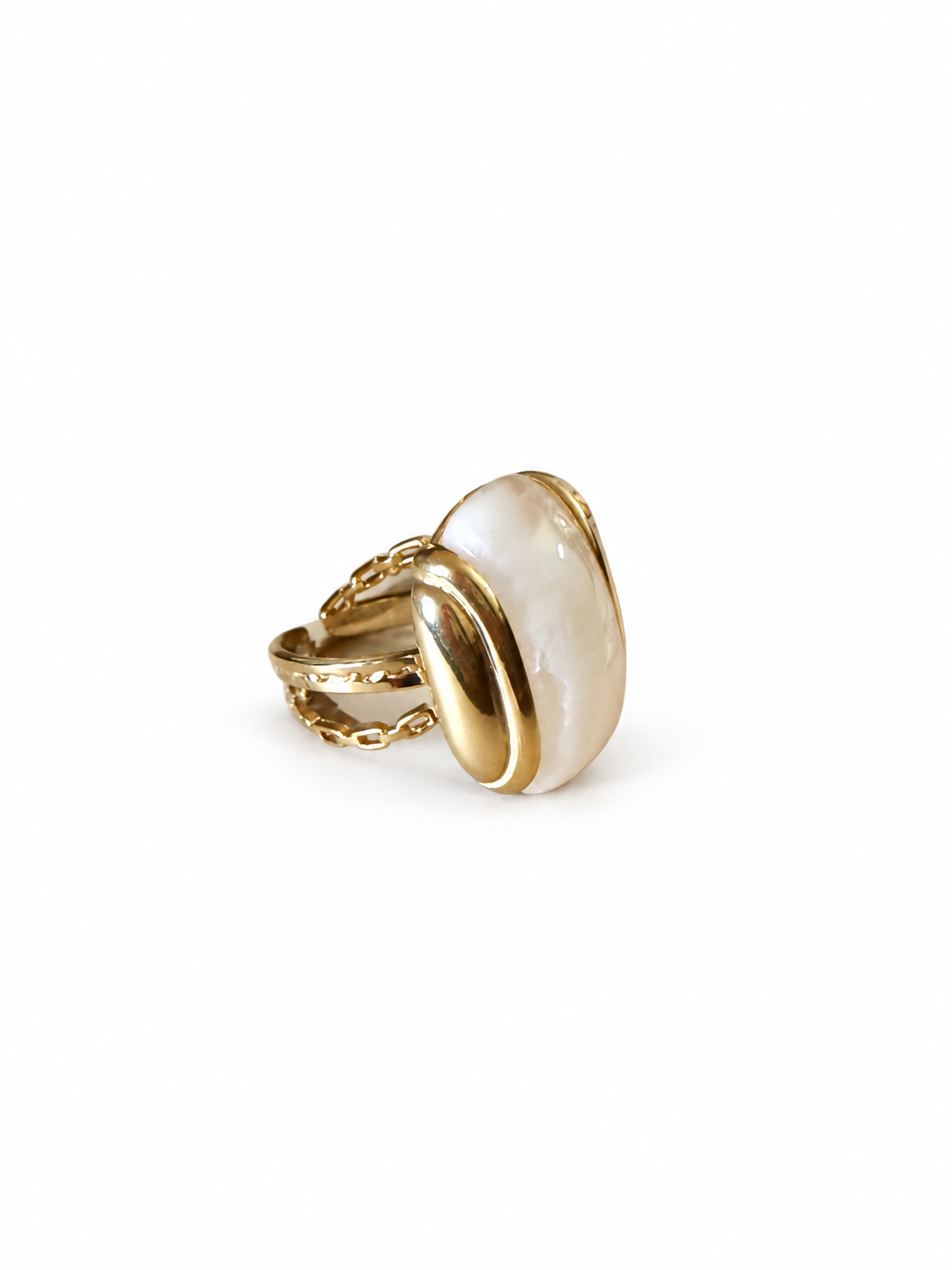 Anello Prisma Perlato