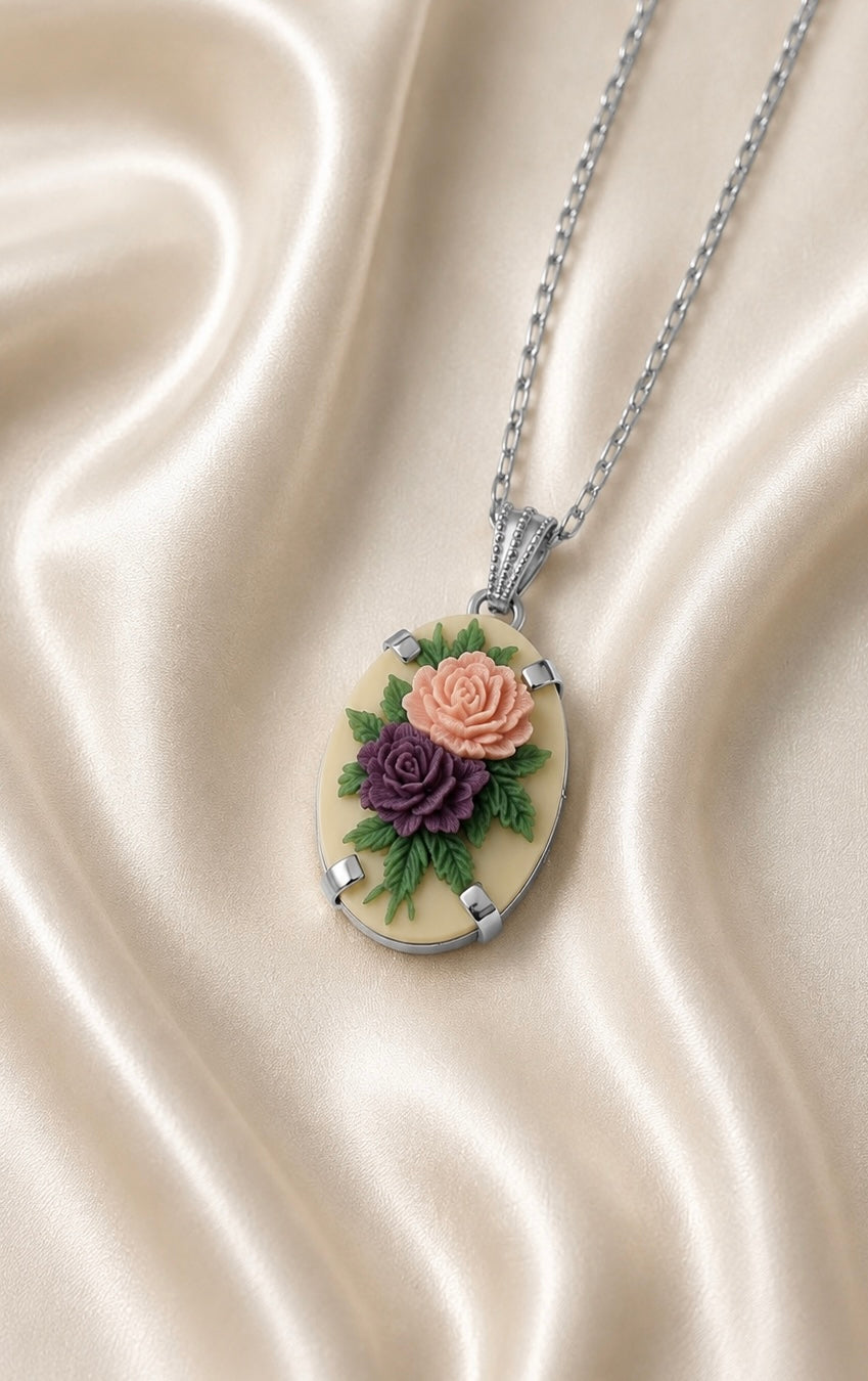 collana cameo fiori