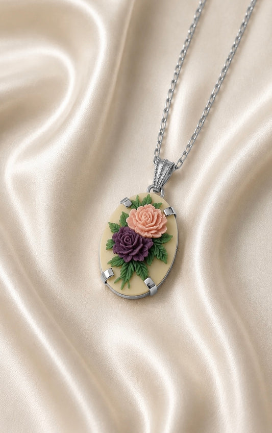 collana cameo fiori
