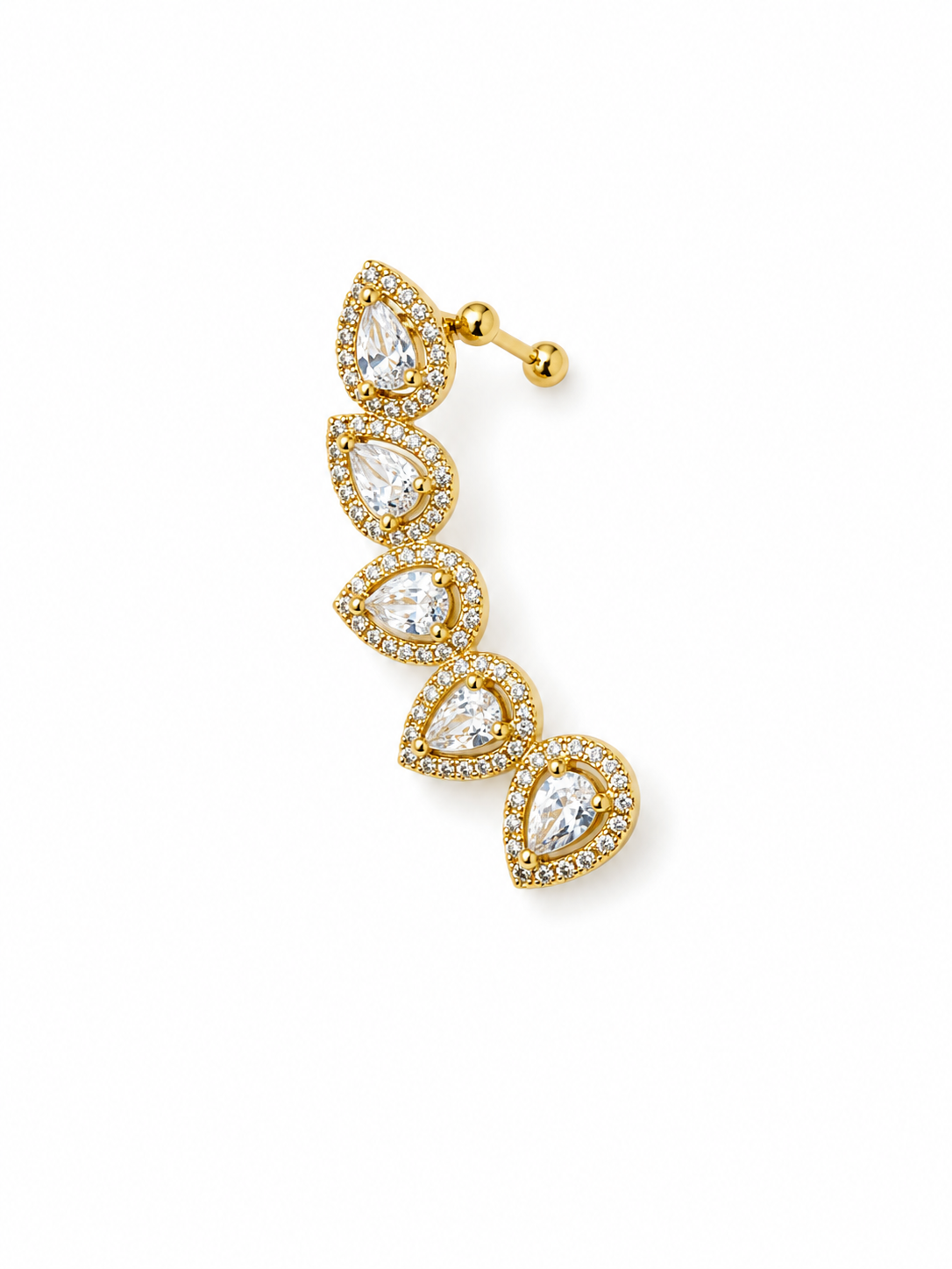 Orecchino cuff petals