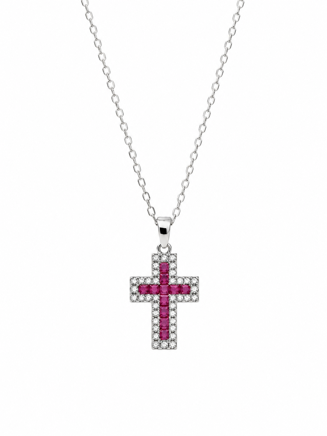 Collana Amalia fucsia silver