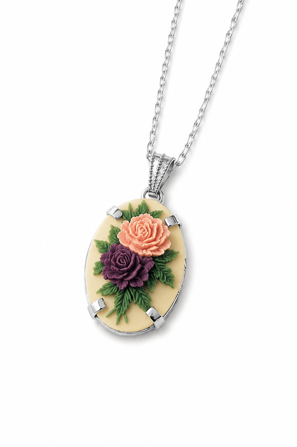 collana cameo fiori