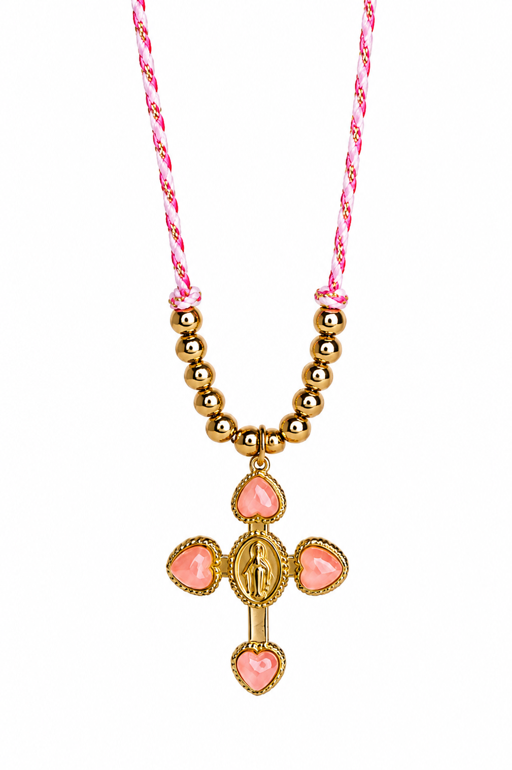 collana croce Ginevra rosa