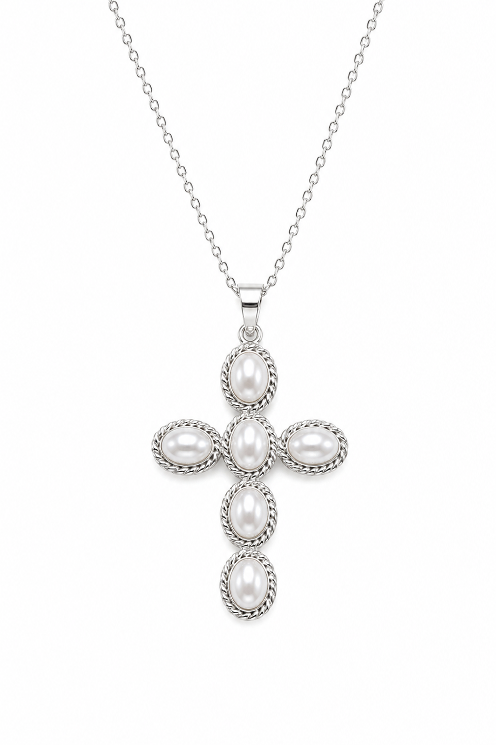 Collana croce perla
