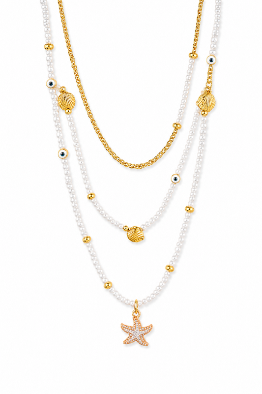 Collana Bianco Dorato