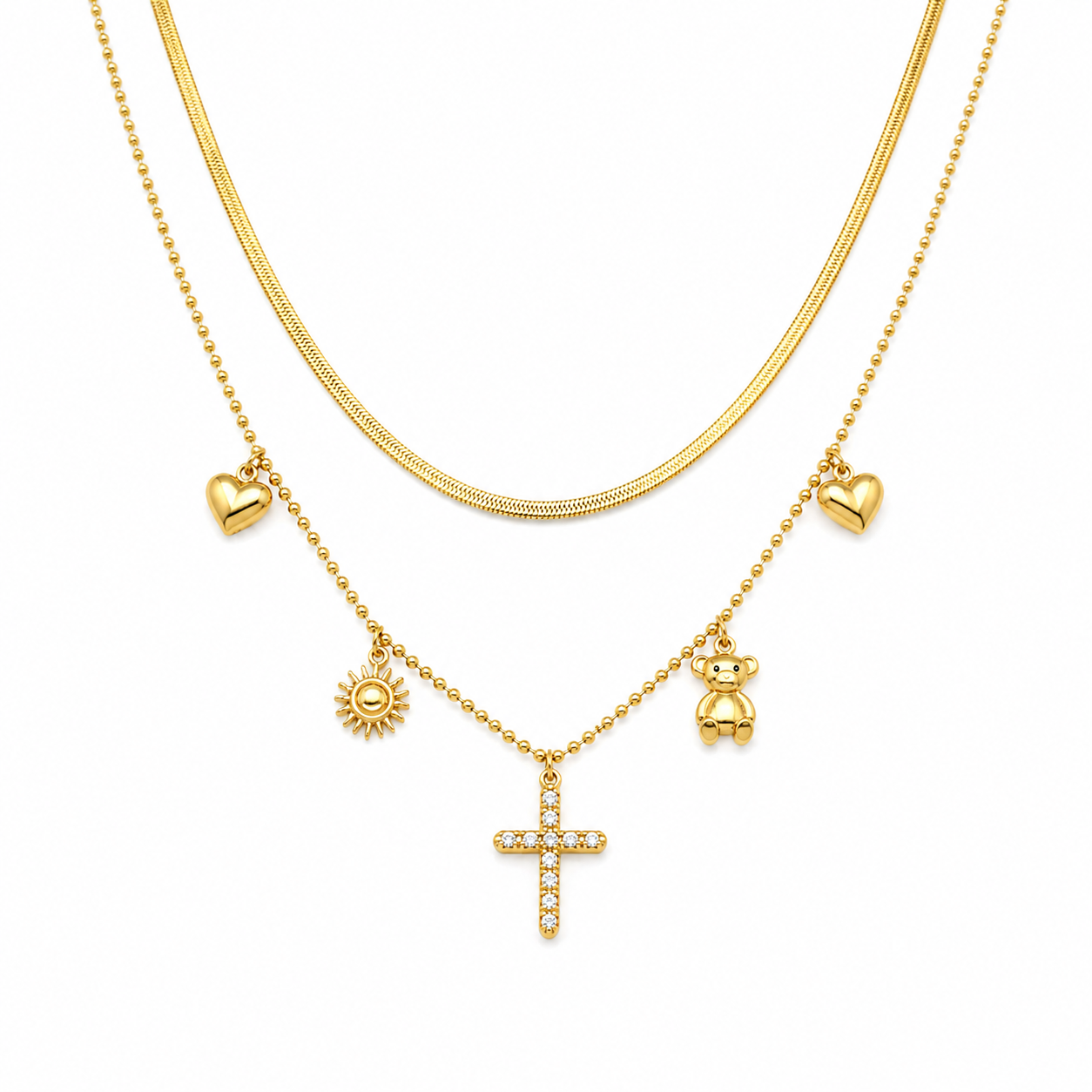 Collana Double layer Gold