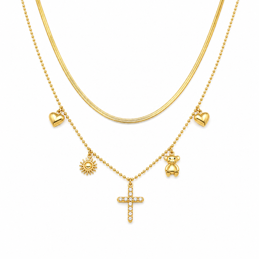 Collana Double layer Gold