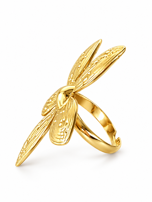Anello fiore dorato