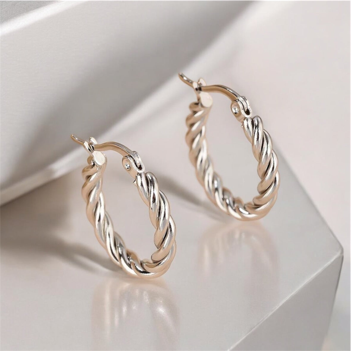 Orecchini mini croissant silver