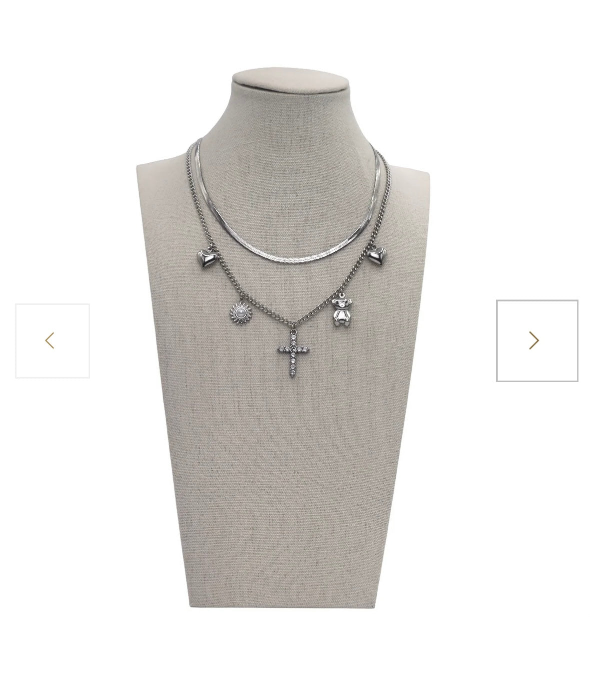 Collana Double layer silver