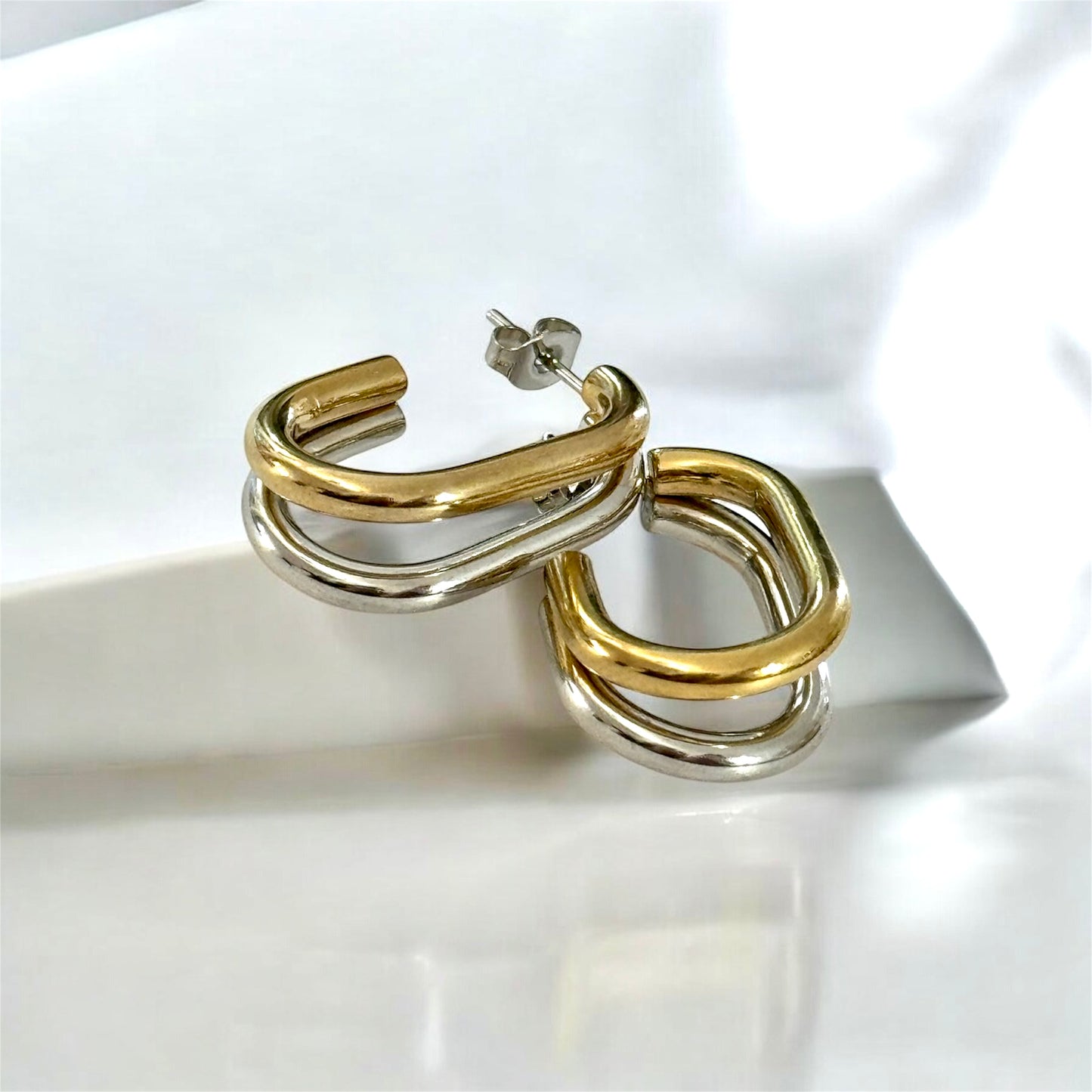 Orecchini Fusion Silver & Gold