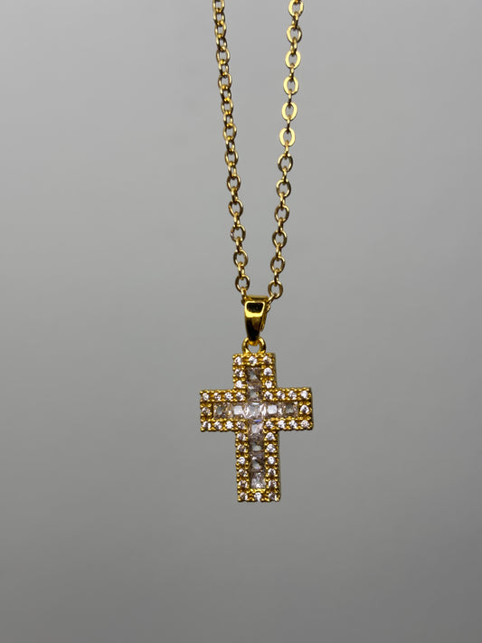 Collana croce Amalia white