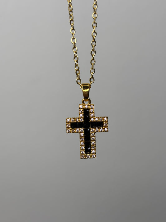 Collana croce Amalia black
