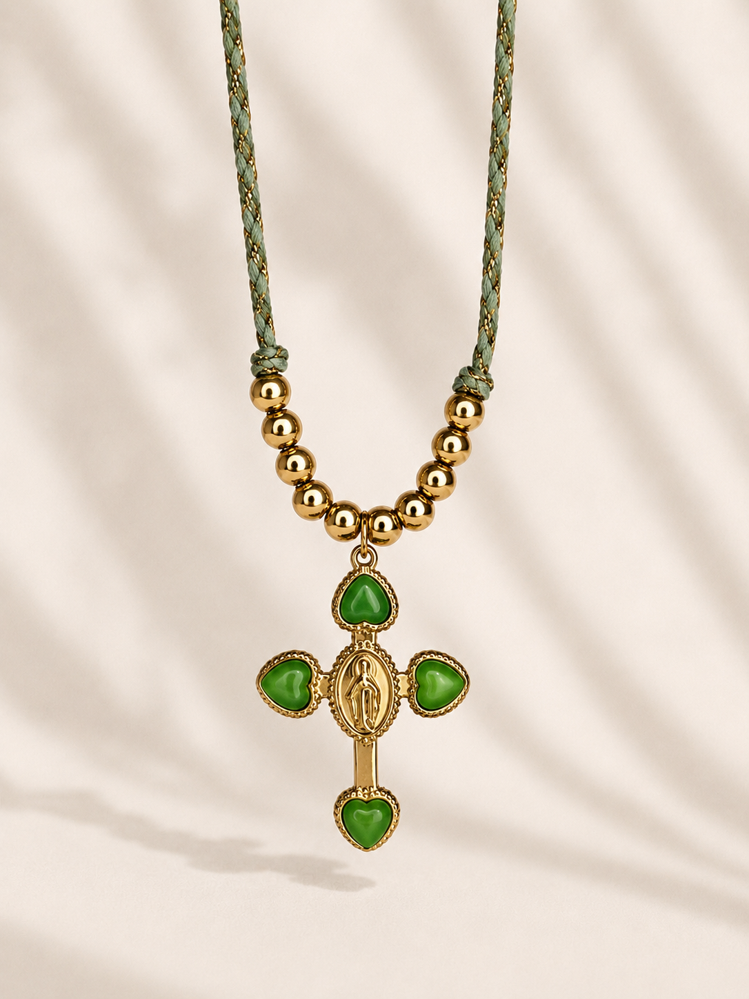 collana croce Ginevra verde
